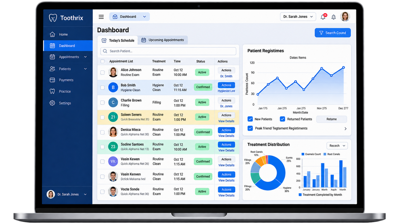 Toothrix App Interface